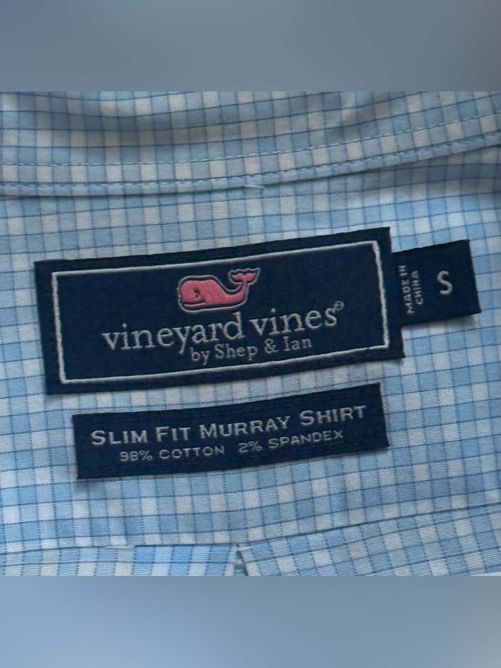 VINEYARD VINES Light Blue Check Button-Down Shirt - Picture 2 of 5